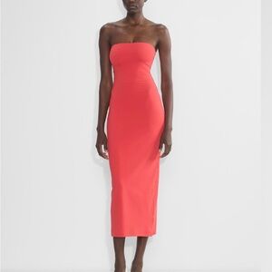 Elegant Strapless Red Dress